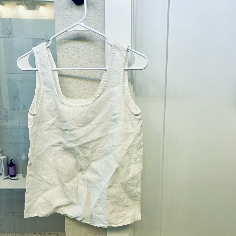 notPERFECTLINEN White Linen PORTO Tank